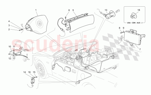 Part Diagram for Maserati 66586113