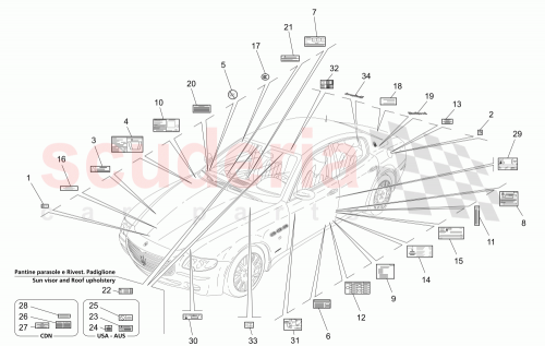 Part Diagram for Maserati 80934918
