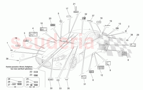 Part Diagram for Maserati 80934986