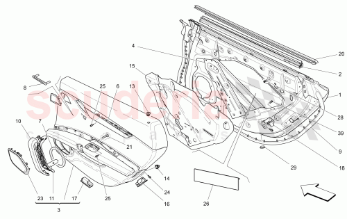 Part Diagram for Maserati 670020155
