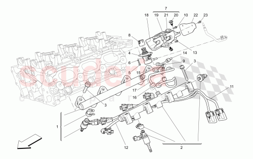 Part Diagram for Maserati 296209