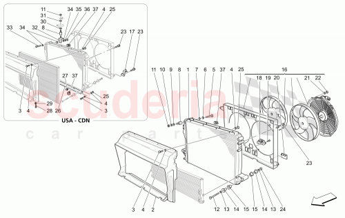 Part Diagram for Maserati 16044524