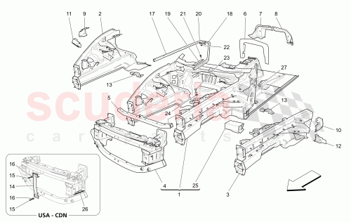 Part Diagram for Maserati 14238621