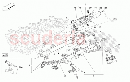 Part Diagram for Maserati 673015589