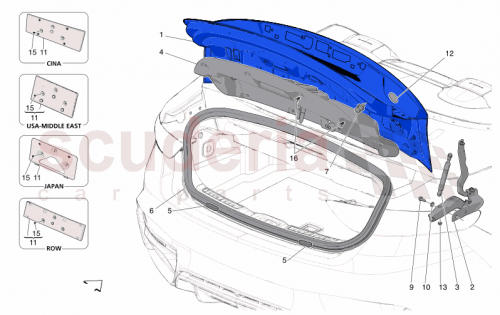 Part Diagram for Maserati 670305046