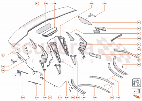 Part Diagram for McLaren 13MA107MP