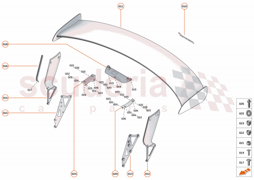 Part Diagram for McLaren 00RG069