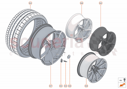 Part Diagram for McLaren 14BA225RP