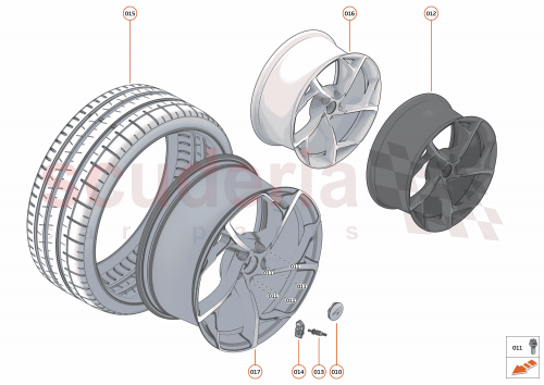 Part Diagram for McLaren 14BA040RP
