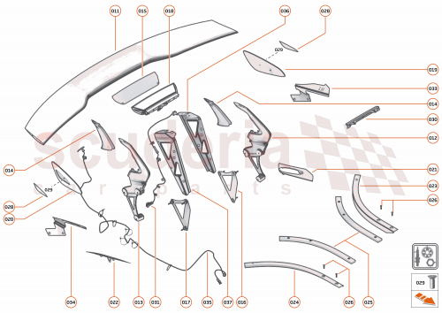 Part Diagram for McLaren 13AA825MP