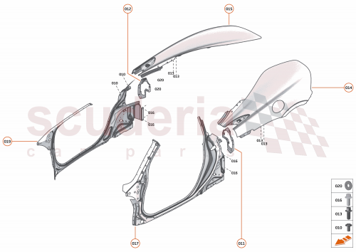 Part Diagram for McLaren 13AA607SP