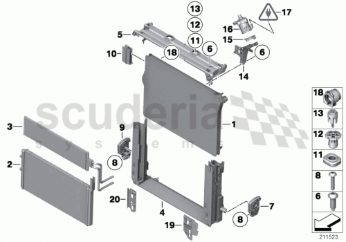 Part Diagram for Rolls Royce 17 11 7605407