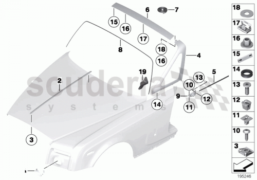 Part Diagram for Rolls Royce 51 13 7246633