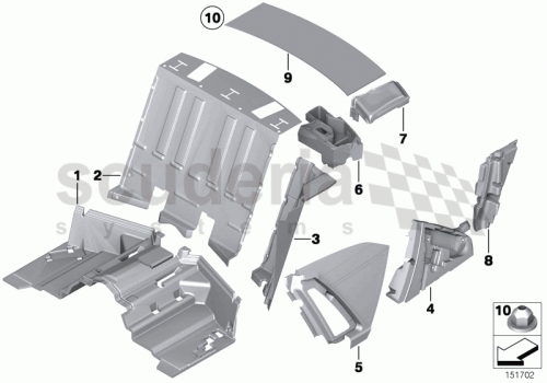 Part Diagram for Rolls Royce 51 48 7041130