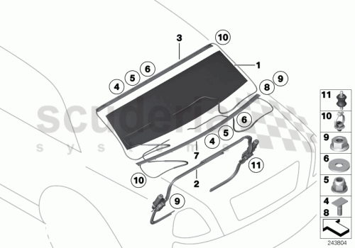 Part Diagram for Rolls Royce 51 31 7218481
