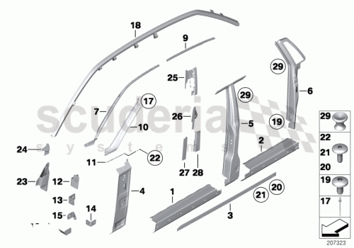Part Diagram for Rolls Royce 51 13 7118868