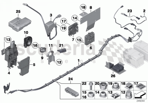 Part Diagram for Rolls Royce 61 12 9215953