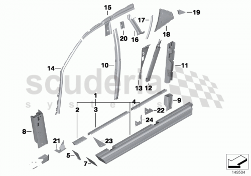Part Diagram for Rolls Royce 41 14 7116202