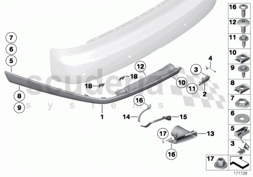 Part Diagram for Rolls Royce 51 12 7166109