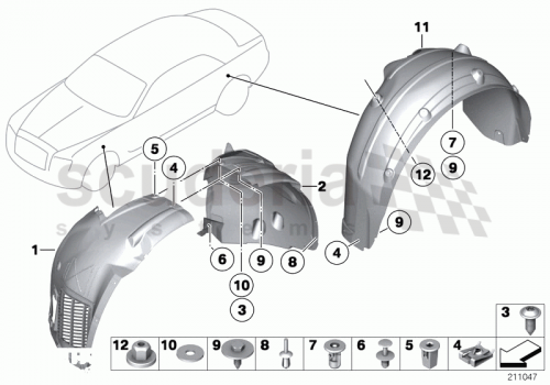 Part Diagram for Rolls Royce 51 71 7201178