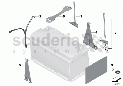 Part Diagram for Rolls Royce 61 21 0422710