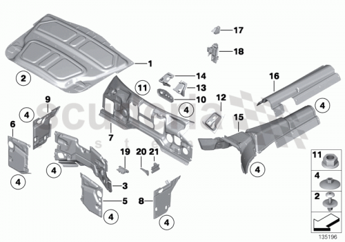 Part Diagram for Rolls Royce 51 48 7038160