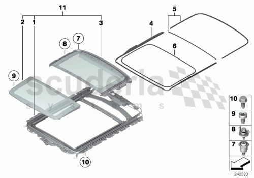 Part Diagram for Rolls Royce 54 10 7269300