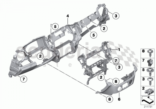 Part Diagram for Rolls Royce 51 45 7287354