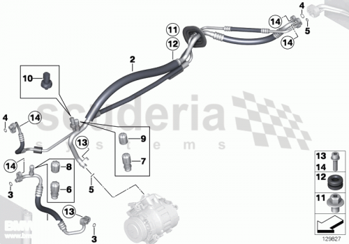 Part Diagram for Rolls Royce 64 50 0140150