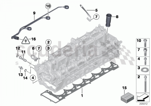 Part Diagram for Rolls Royce 11 12 7570219