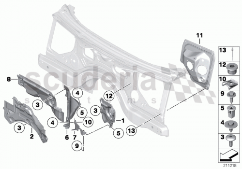 Part Diagram for Rolls Royce 51 71 7184113