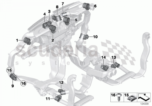 Part Diagram for Rolls Royce 64 22 0151647