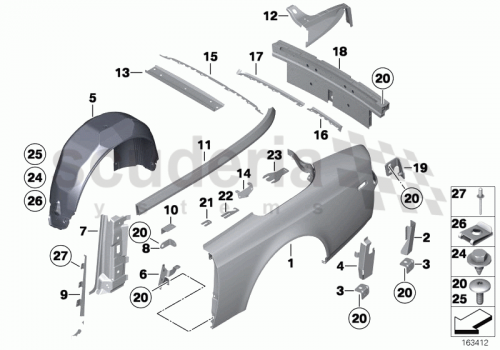 Part Diagram for Rolls Royce 51 17 7180154