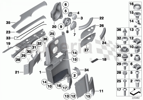 Part Diagram for Rolls Royce 51 43 6985045