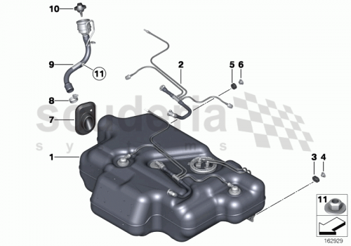 Part Diagram for Rolls Royce 16 11 7178048