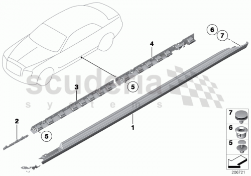 Part Diagram for Rolls Royce 51 77 7198567
