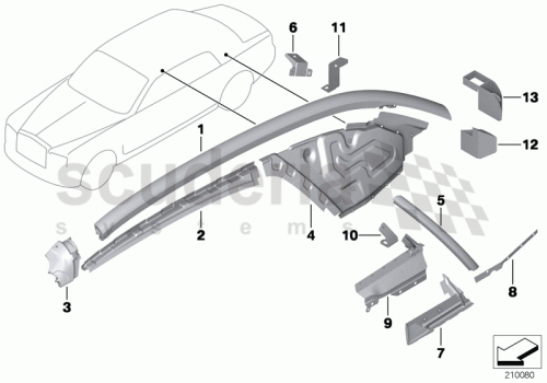 Part Diagram for Rolls Royce 41 21 7233161