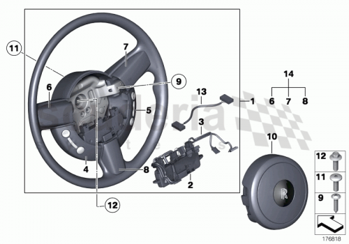 Part Diagram for Rolls Royce 32 34 6764522