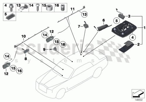 Part Diagram for Rolls Royce 54 31 8105501