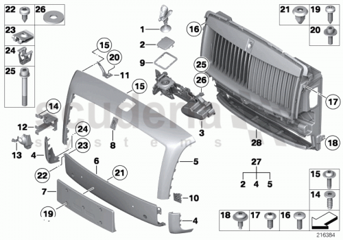 Part Diagram for Rolls Royce 51 11 7238232