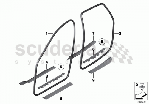 Part Diagram for Rolls Royce 51 47 7228985