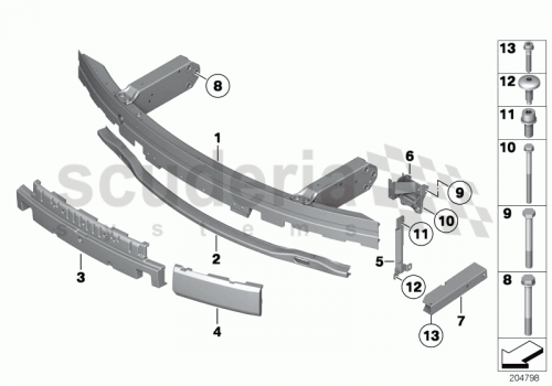 Part Diagram for Rolls Royce 51 64 7158007