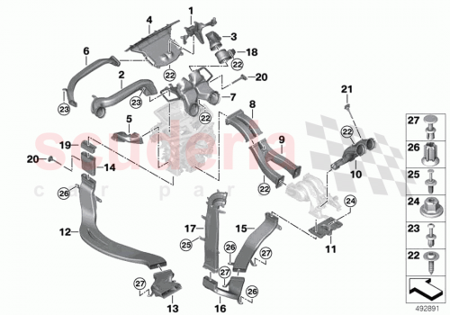 Part Diagram for Rolls Royce 51456993480
