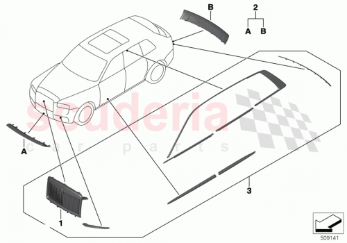Part Diagram for Rolls Royce 51135A017D1