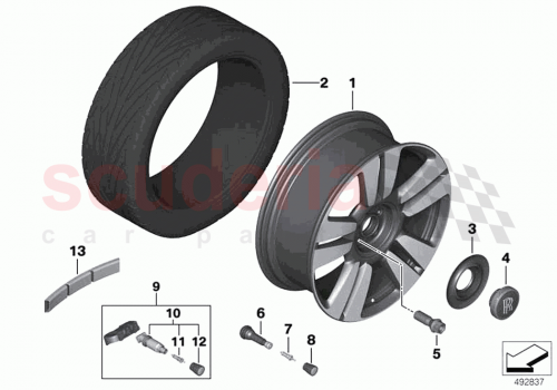 Part Diagram for Rolls Royce 36106878393