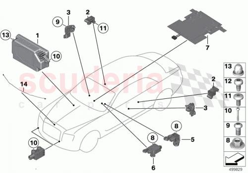 Part Diagram for Rolls Royce 65779224178