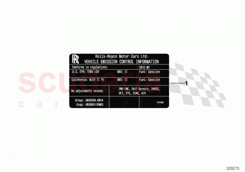 Part Diagram for Rolls Royce 71228618202