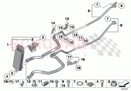 Part Diagram for Rolls Royce 17228644790