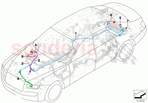 Part Diagram for Rolls Royce 61125A74B63