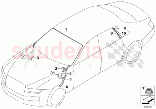 Part Diagram for Rolls Royce 51317932986